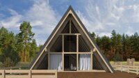Треугольный дом шалаш
